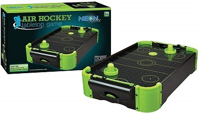 Neon Color Tabletop Air Hockey Game